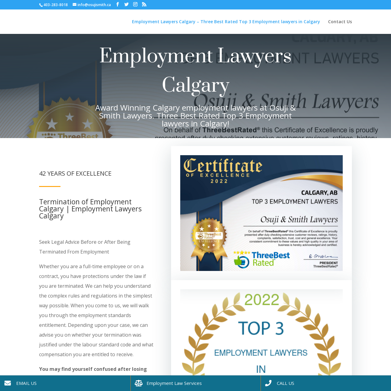 Employment Lawyers Calgary - Wrongful Dismissal Lawyers